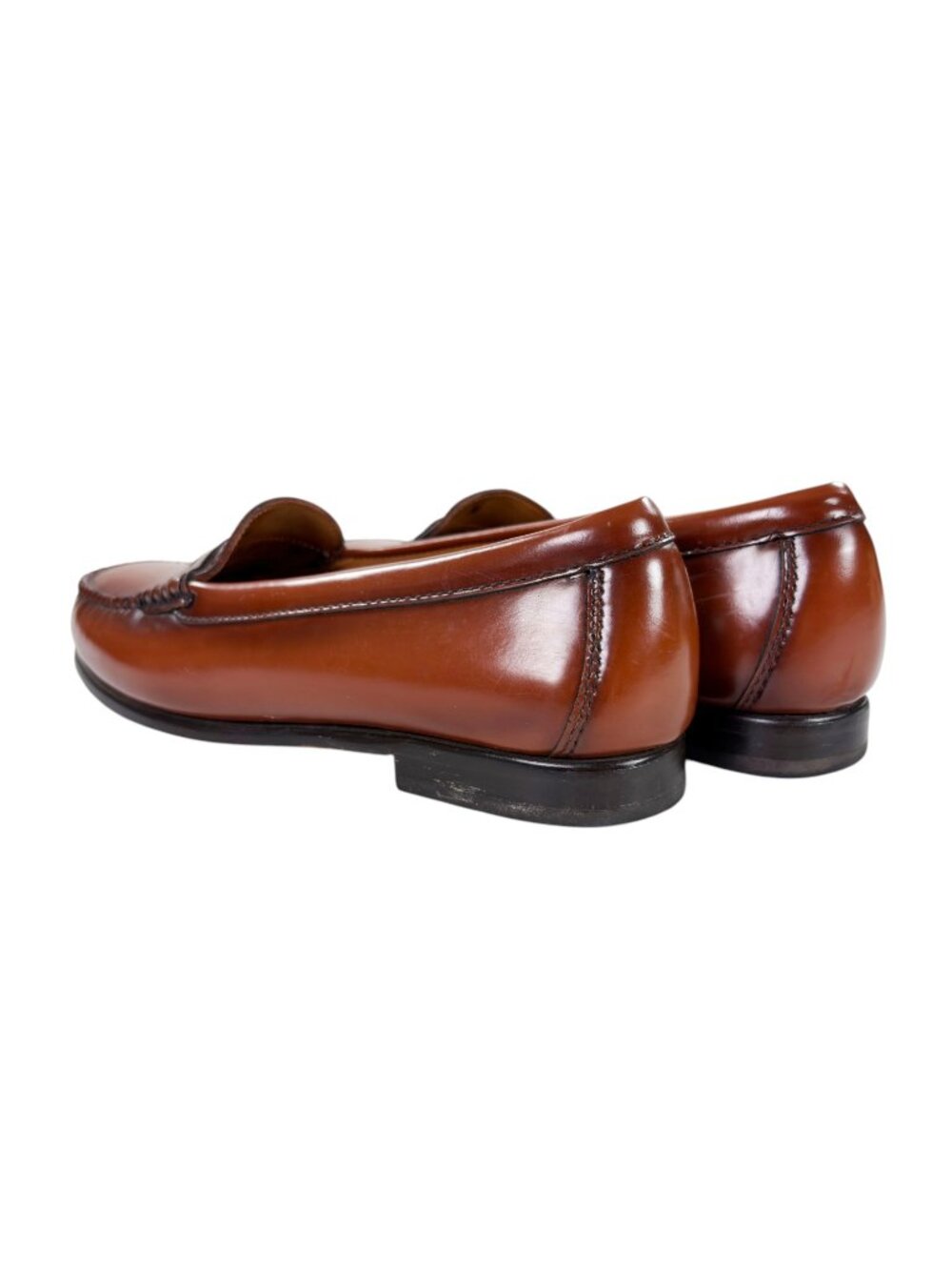 G.H. Bass Co Weejuns Whitney Penny Loafers Womens 9 M Burnished Cognac Leather - Picture 5 of 10